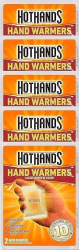 Hand Warmers - 10 Count Pack of 5 Warmers for Outdoor Use