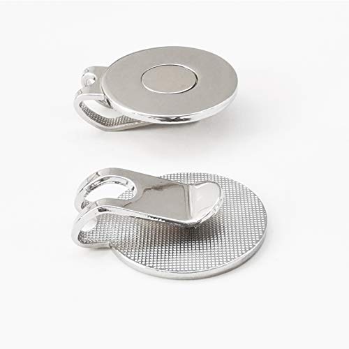 Magnetic Golf Hat Clip Ball Marker Holder - Silver 3-Piece Set