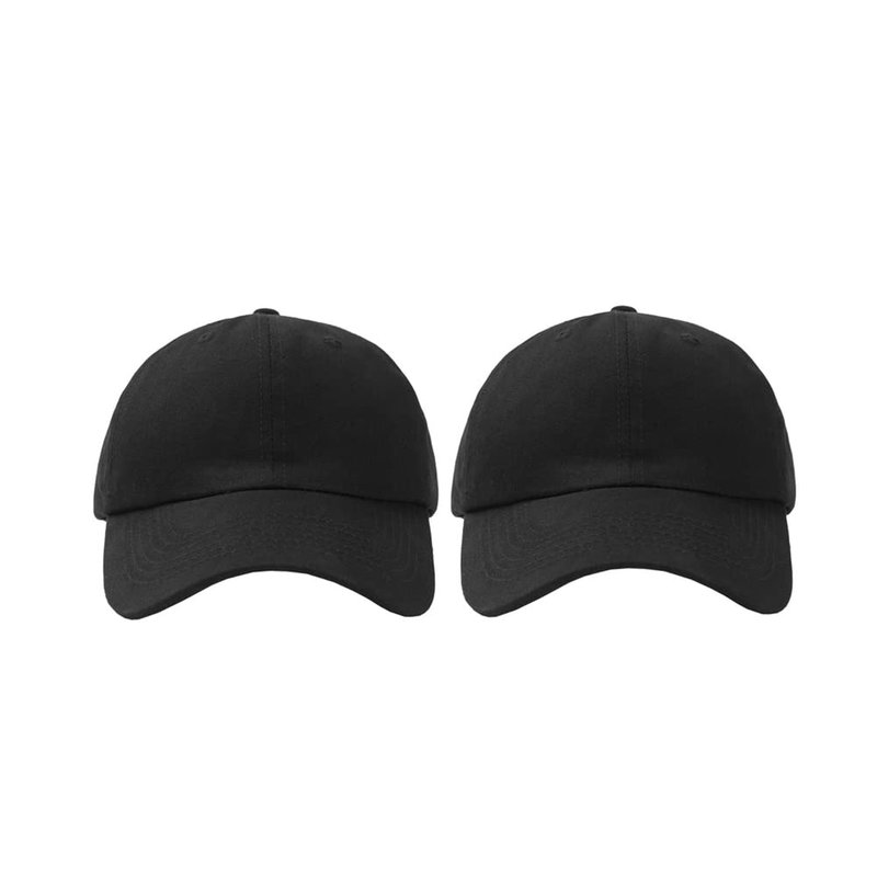 Oversize XXL Baseball Hats for Men and Women, Large Hats for Big Head 2Pack Black