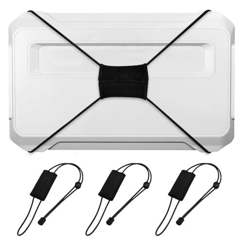 GUITK 3 Pack Thickened Black Fish Finder Cover Straps Adjustable Bungee Securement