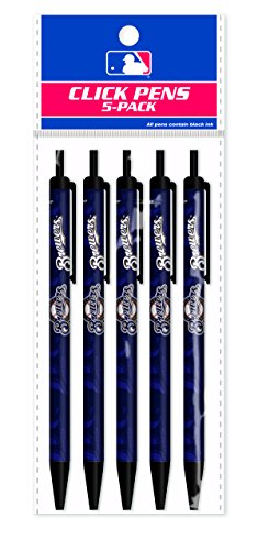 MLB 5-Pack Retractable Ballpoint Pens with Team Logos