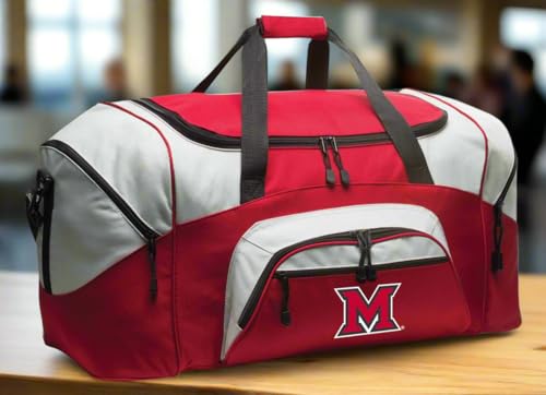 Miami RedHawks Duffel Bag - Extra-Large Sports Gear Bag - Red