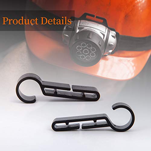 Hard Hat Headlamp Clips - 24 Durable Helmet Hooks