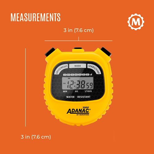 Digital Stopwatch Timer - Marathon Adanac 3000, Yellow