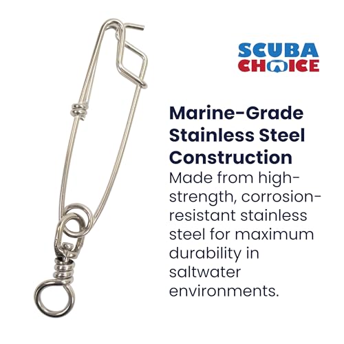 Stainless Steel Shark Clip for Scuba Diving - 4" x 1" Clip#02 W/ Bolt