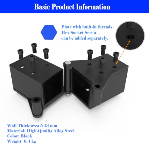 Heavy Duty Folding Trailer Tongue Kit - 5000 LBS, Black