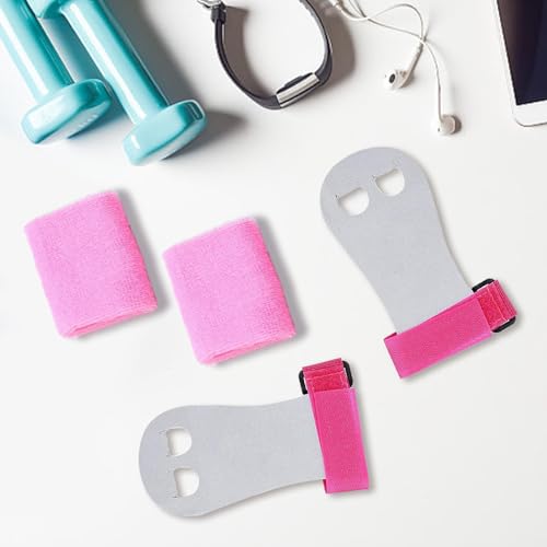Pink Medium Kids Gymnastics Hand Grips & Wristbands - Youth Sports Support