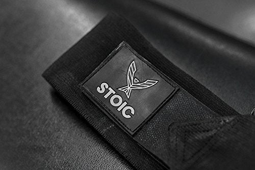 Stoic 18-Inch Wrist Wraps for Weightlifting & Gym Training – Black, Pair