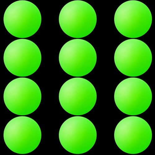 Glow in the Dark Table Tennis Balls - 12 Pack Green