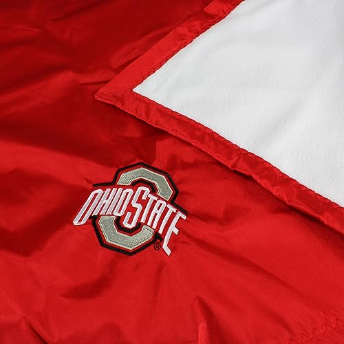 Ohio State Buckeyes Baby Blanket 28x28 Silky Soft Plush Snuggle Blanket, Comfy Feet