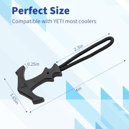 Heavy Duty Zipper Pulls - 4 Pack Durable T-Shaped Pullers for Coolers & Backpacks