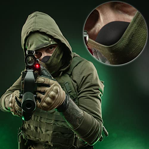 3D Silicone Face Shell Mask Bracket for Cosplay - Red & Black