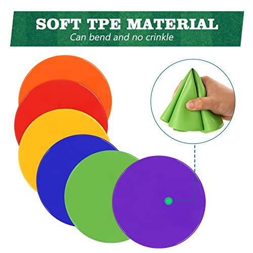 9-Inch Rubber Spot Markers - Non-Slip Agility Dots - 12Pcs