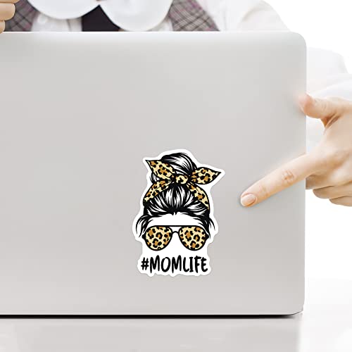 Cheetah Print Mom Life Vinyl Decal Stickers - 2 Pack