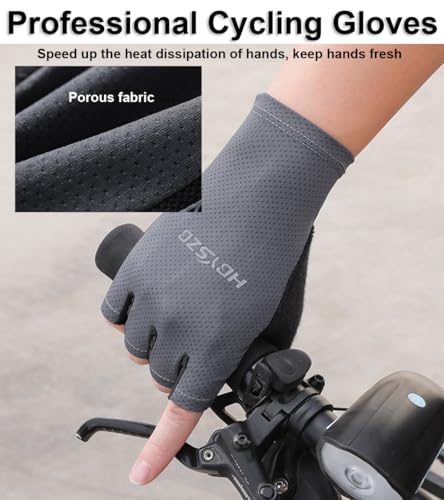 Fingerless UV Protection Gloves - X-Large Grey for Fishing & Outdoor Activities
