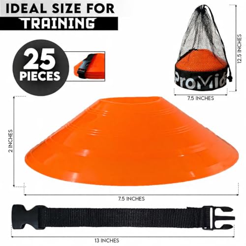 Flexible Soccer Training Cones - 25/50/100/200 Pack for Kids