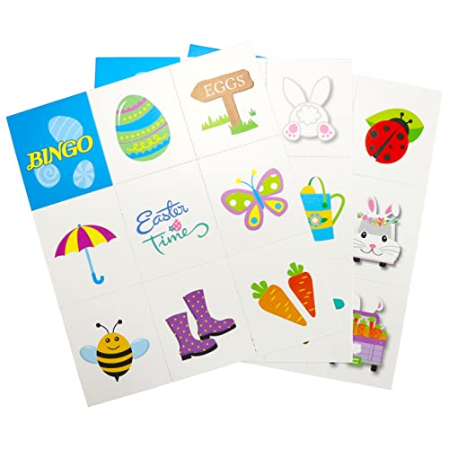 Easter Bingo and Pin the Nose on the Bunny Game Set for 32 Players