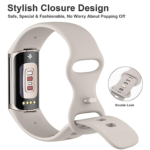 Fitbit Charge 6 / 5 Replacement Bands - Starlight Small