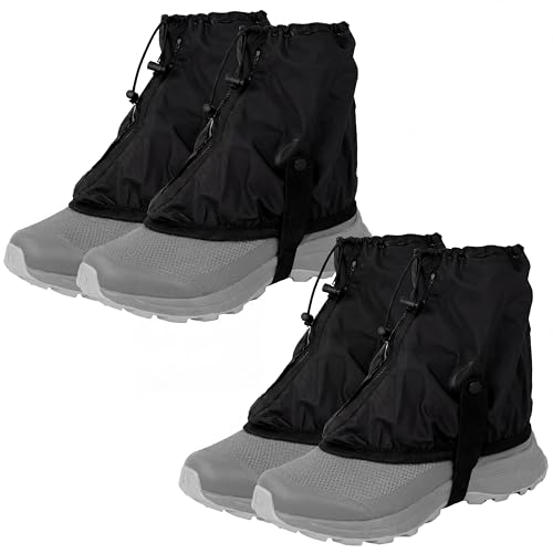 Ultralight Ankle Gaiters - Waterproof Trail Shoe Guards (2 Pairs)