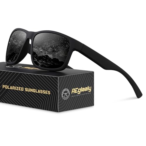 Polarized Square Sunglasses for Men and Women - Black/Gray