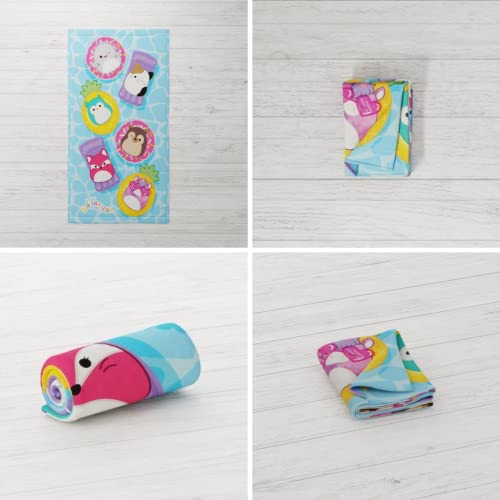 Franco Squishmallows Cotton Beach Towel 58x28 Inches - Soft Pool & Bath Accessory