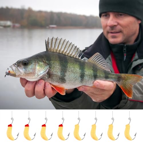 100pcs Soft Plastic Fishing Worms Lures for Freshwater Bait