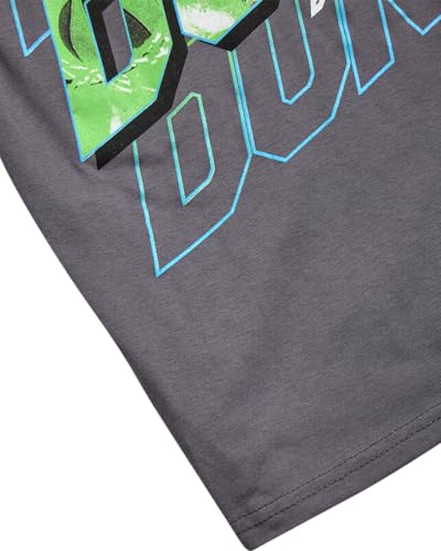 Boys Athletic T-Shirt - Soft Cotton Blend Graphic Tee - Grey Dunk / Size 8