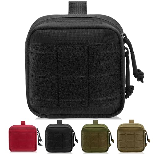 Small Admin Pouch - 1000D Tactical Molle EDC Waist Belt Bag - Black