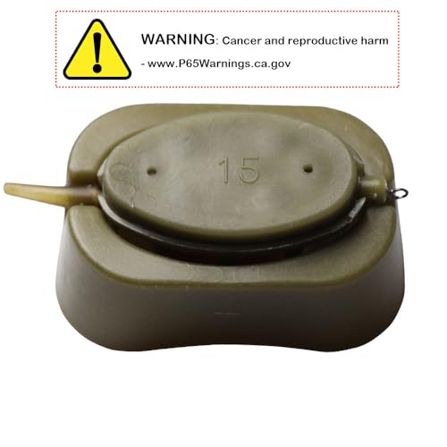 Laxygo Inline Method Feeder Set for Carp Fishing - 30g/40g/50g/60g with Rubber Mould, 4 Feeders + 1 Mould