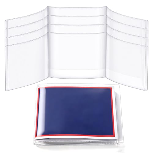 Clear Mahjong Card Sleeves - 4 Pack PVC Protective Covers for Game Cards