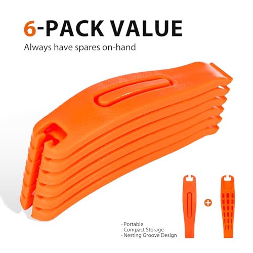 Bicycle Tire Levers 6-Pack - Ultra-Strong Nylon Tools for Bike Repairs
