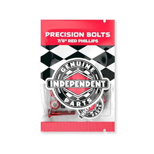 Skateboard Cross Bolts - Phillips Hardware, 7/8" - Black & Red
