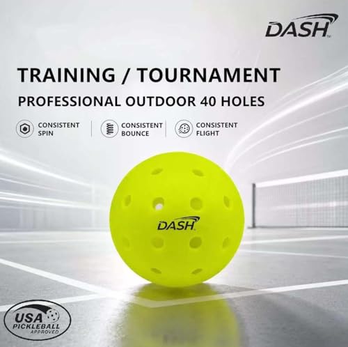 USAPA Approved Pickleball Balls - Bright Yellow, 40 Holes