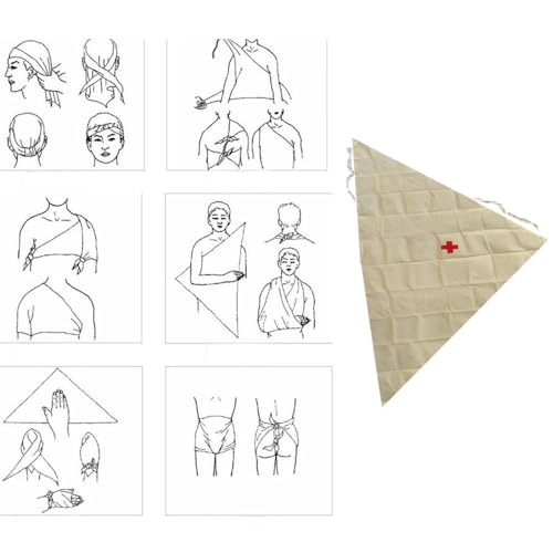 2-Pack Emergency Triangular Bandages - Large 38-Inch Breathable First Aid Sling