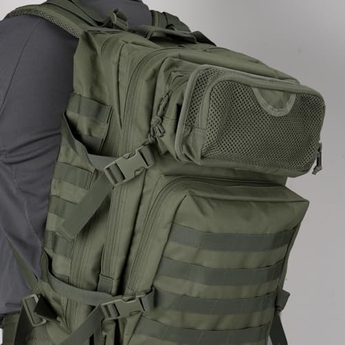 LIVANS Tactical Mesh Zipper Pouch - Modular Organizer, Ranger Green