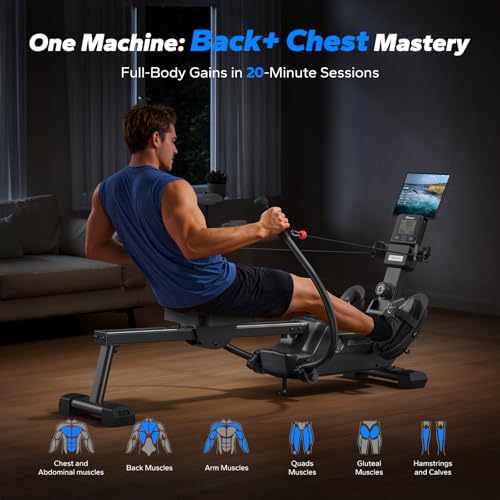 Rowing Machine RS3 - Sculls Style with 16 Levels of Resistance