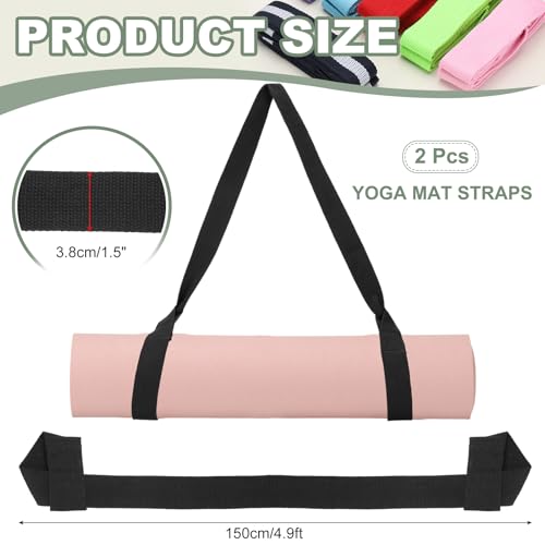 Adjustable Yoga Mat Strap Carrier - Durable Sling Holder - Black