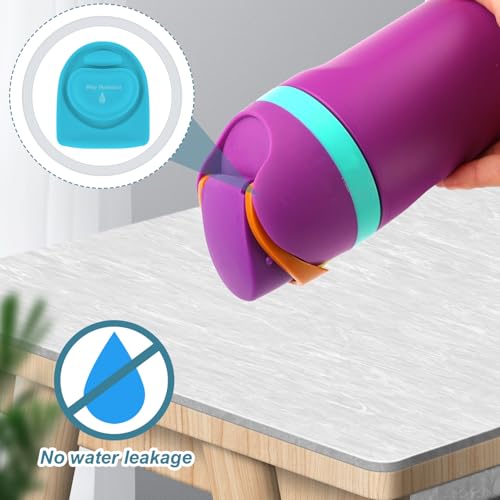 Silicone Seal Rings & Stoppers for Owala Freesip - 6 Pieces, Pink/Cyan/Purple
