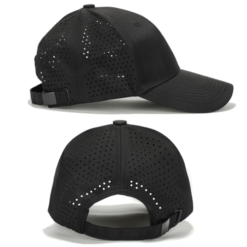 Breathable Quick Dry Baseball Cap - Laser Perforated Mesh