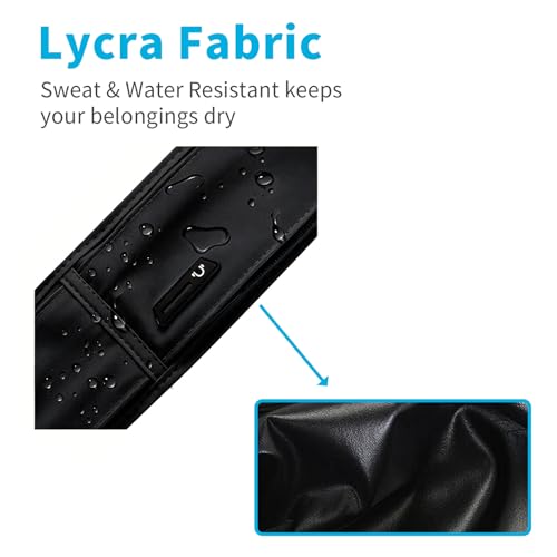 Hydration Belt with Water Bottle Holder & Phone Pocket - Jet Black