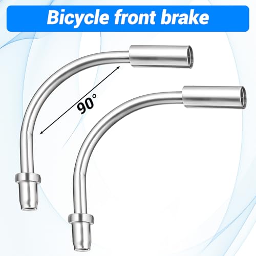 V Brake Noodle Cable Guide Pipe Set with Rubber Boots - 90 Degree, 4 Pack