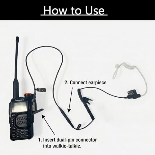 Universal 2 Pin K-Type to 3.5mm Earpiece Adapter Cable - RF-K