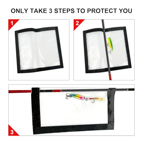 Large Fishing Lure Wraps - Durable Clear PVC Hook Covers (7.8" x 44")