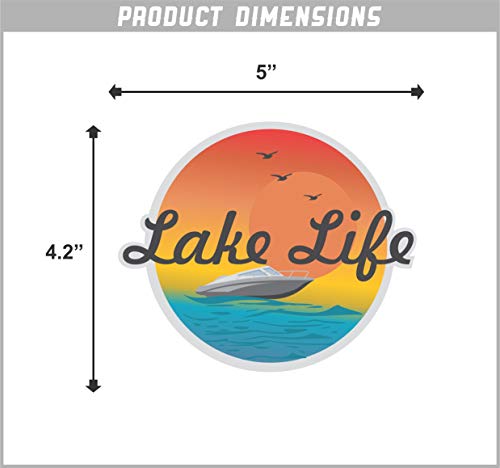 Lake Life Vinyl Sticker - 5 Inch Durable Outdoor Decal
