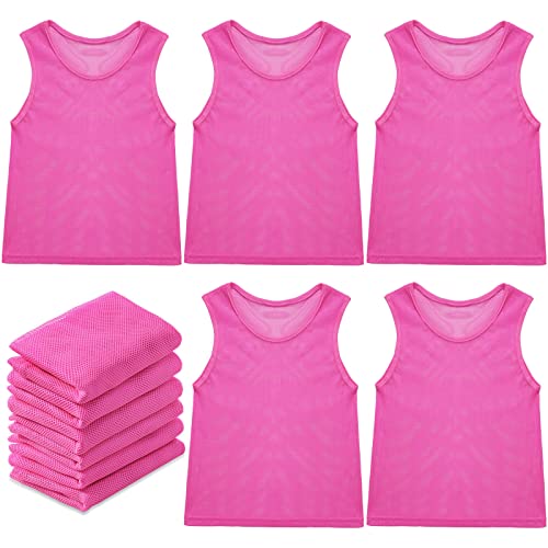 12-Pack Soccer Pinnies Mesh Scrimmage Vests for Youth & Adults