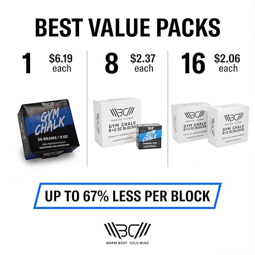 Sport Chalk Block - Weightlifting Chalk for Grip - 1 Block