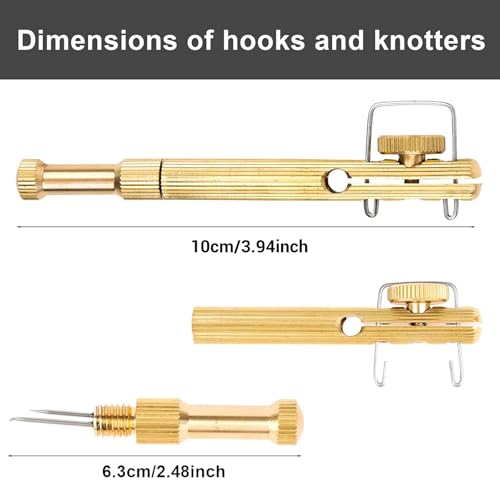 Portable Copper Fishing Line Knot Tying Tool - Gold