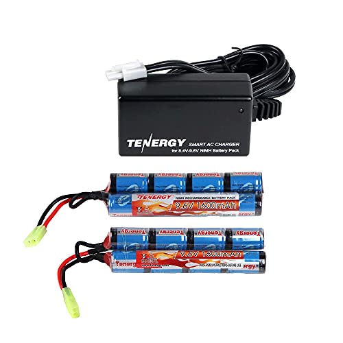 9.6V NiMH 1600mAh Rechargeable Battery Pack & Charger for Airsoft