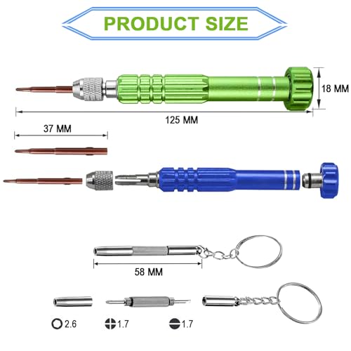 13 in 1 Glasses Screwdriver, Eyeglass Repair Kit with 10 Magnetic Screwdriver Tips, Multifunctional Eye Glass Repairing Kit for Eyeglass Sunglass Watch Phone Laptop Jewelry Electronic