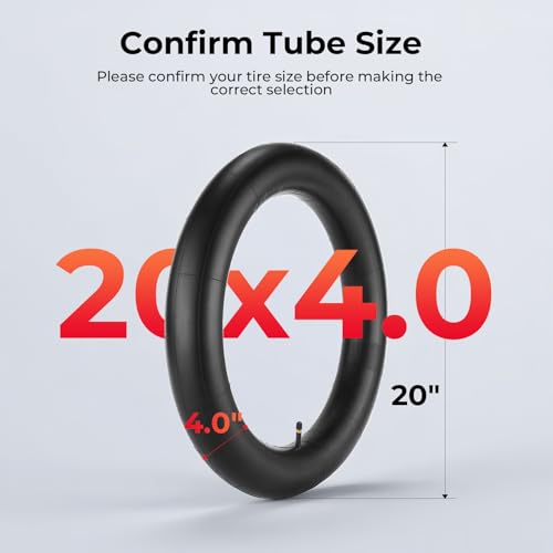 JUCEO 20x4.0 Fat Bike Inner Tubes - Puncture-Resistant, E-Bike Compatible, 2 Pack